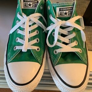 Green Converse sneakers